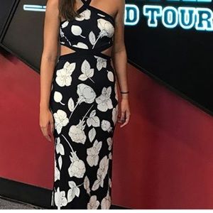 Beautiful navy blue and white maxi dress